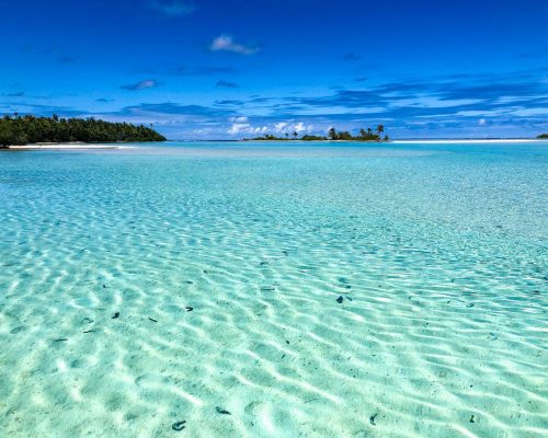 View of South Pass in Fakarawa island, French Polynesia, Tuamotu Archipelago