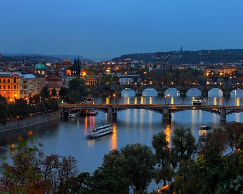 Prague by night