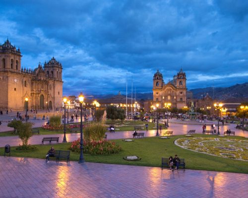 CUSCO PERU-NOV. 9: Cathedral of Santo Domingo on Nov. 9 2015 in Cusco Peru Building was completed in 1654, almost a hundred years after construction began.