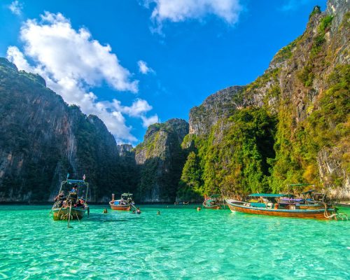 Pileh blue lagoon at phi phi island, Krabi, Thailand.